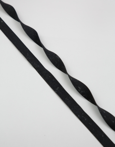 Латексная резинка ребристая цвет Черный, 15 мм от Grasser