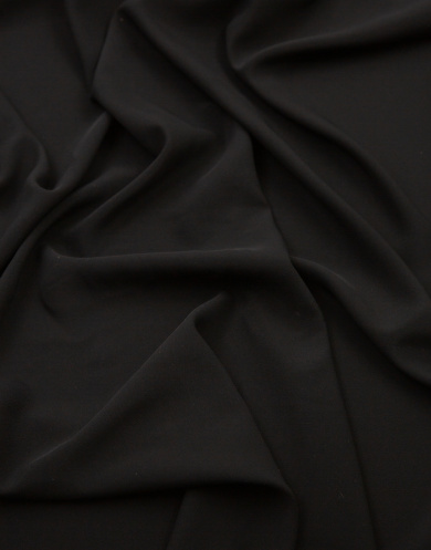 8065-17 Искусственный шёлк матовый цвет Чёрный 130 гр/м2, 150 см