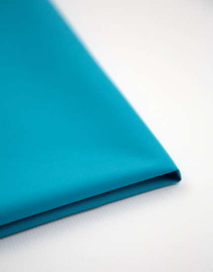 Ткань плащовая двухслойная с мембраной 3К/3К Loro Piana, цвет Лазурный, плотность 110 гр/м2, ширина 140 см