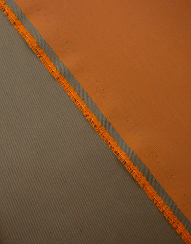 23063-2 Хлопок с пропиткой цвет Оливково-оранжевый хамелеон, пл. 250 гр/м2, шир. 144 см, ОТРЕЗ 4,1 м