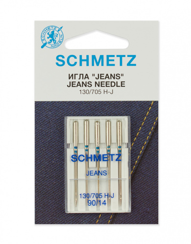 Иглы для швейных машин Schmetz 22:30.FB2.VDS для джинсы 130/705H-J № 90, 5 шт.