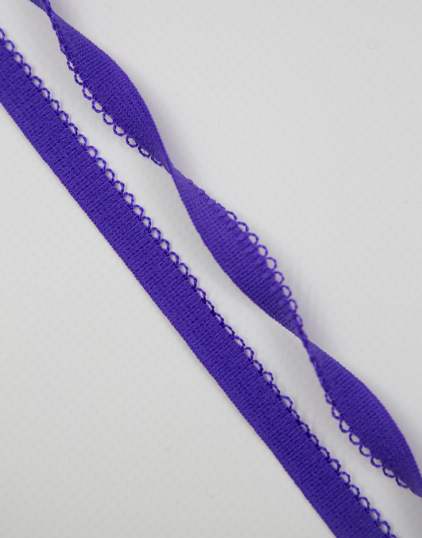648/10-289 Резинка отделочная с фестоном Lauma цвет Фиолетовый (289) 10 мм