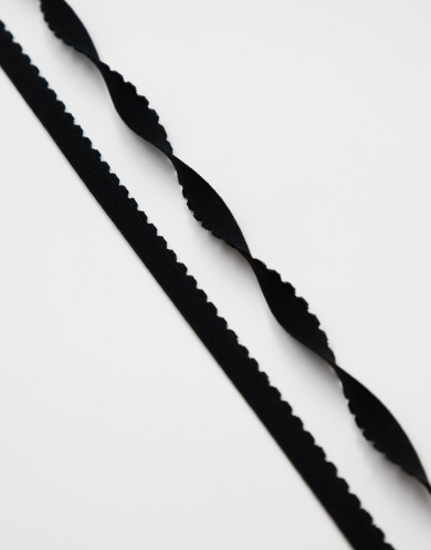 641/10-170 Резинка отделочная с фестоном Lauma цвет Чёрный (170) 10 мм от Grasser