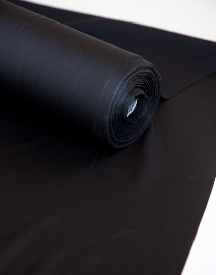 1ИШ_50 Искусственный шёлк цвет Чёрный, плотность 130 гр/м2, ширина 150 см