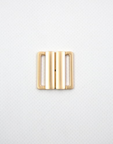 Усиленная застежка металлическая для купальника цвет: Матовое золото 25 мм от Grasser