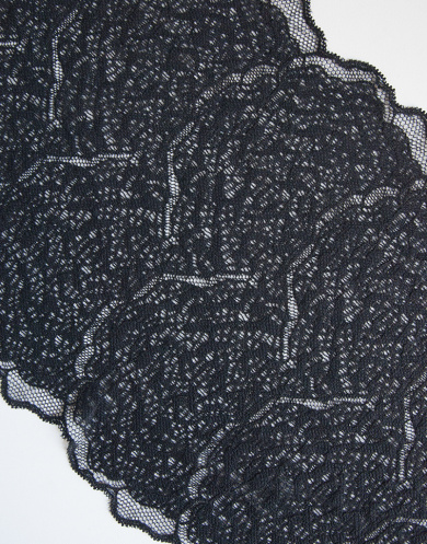 50053 Кружево эластичное цвет Черный 21,5 см от Grasser