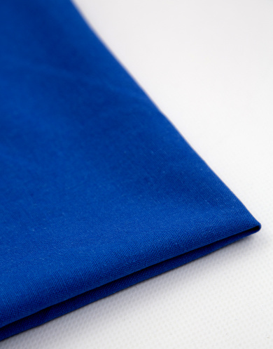 Плательно-костюмный лён с хлопком и эластаном цвет Синий, плотность 190 гр/м2, ширина 140 см от Grasser