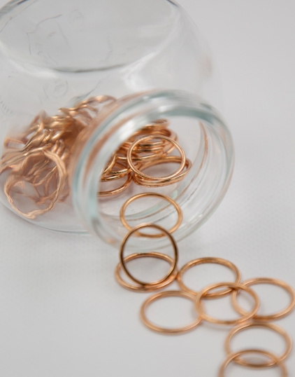 Кольцо металлическое ARTA-F цвет Розовое золото 16 мм