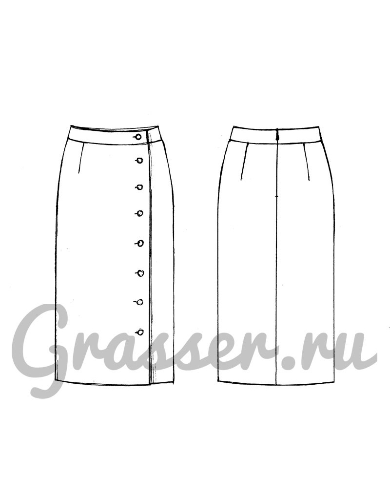 Шелковая юбка, бесплатная выкройка Grasser № – скачать бесплатно на сайте GRASSER