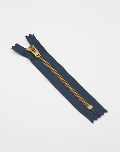 560-Z-12 Молния джинсовая YKK цвет Иссине-чёрный/золото 12 см от Grasser