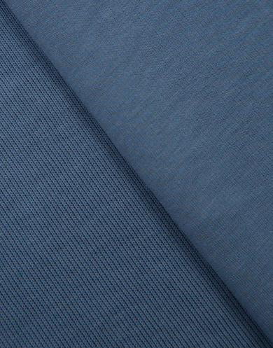 21063 Трикотаж двухсторонний Premium цвет Дымчато-синий, плотность 350 гр/м2, ширина 173 см