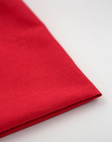 12018 Плательно-костюмный лён с хлопком и эластаном цвет Китайский красный, плотность 190 гр/м2, ширина 140 см от Grasser