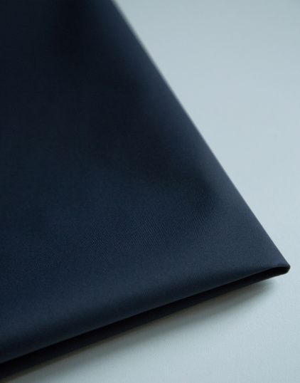 Ткань плащовая трёхслойная с мембраной 3К/3К Loro Piana цвет Тёмно-синий, плотность 135 гр/м2, ширина 145 см