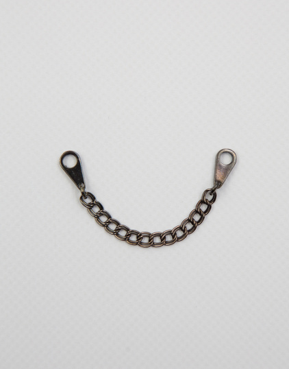 Вешалка-цепочка для одежды металлическая цвет Тёмный никель 8 см