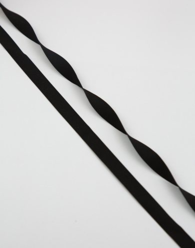 Латексная резинка ребристая цвет Черный,12 мм от Grasser