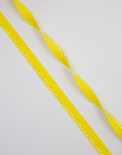 80847 Резинка отделочная с ажурным фестоном цвет Желтый 10 мм