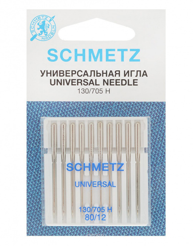 Иглы для швейных машин Schmetz 22:15.2.XCS стандартные 130/705H № 80, 10 шт.