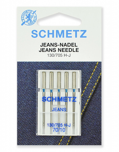 Иглы для швейных машин Schmetz 22:30.FB2.VBS для джинсы 130/705H-J № 70, 5 шт.
