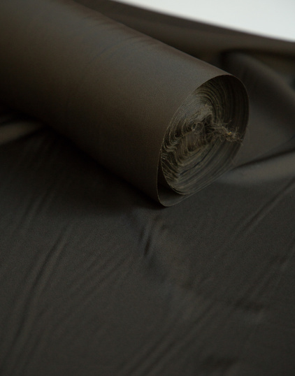 Искусственный шёлк цвет Темный хаки, плотность 130 гр/м2, ширина 150 см