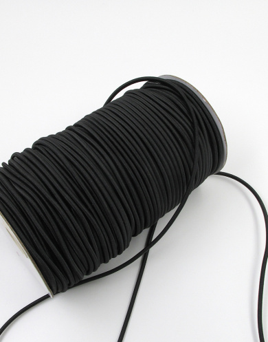 Шнур латексный шляпный цвет Чёрный 2,5 мм от Grasser
