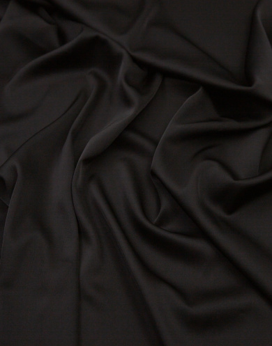 8028-16 Искусственный шёлк цвет Чёрный 100 гр/м2, 150 см