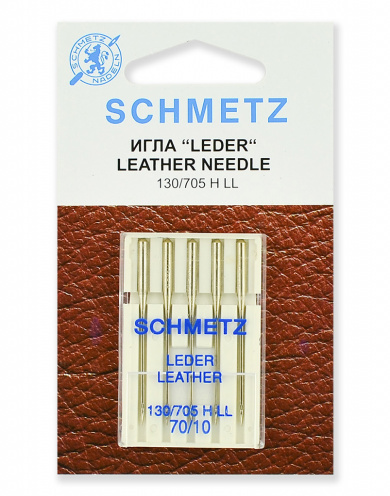 Иглы для швейных машин Schmetz 22:15.AS2.VBS для кожи 130/705H LL № 70, 5 шт.