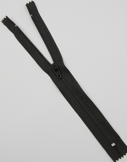 Молния пластиковая витая с металлическим замком цвет Чёрный, Тип3, 20 см
