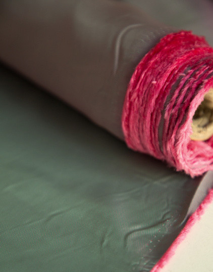 Подкладка двусторонняя цвет Розово-бирюзовый рубчик, плотность 88 гр/м2, ширина 142 см