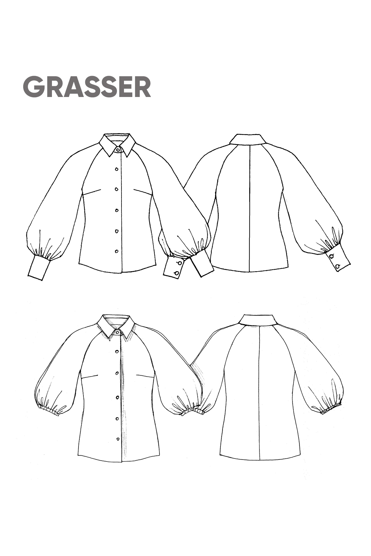 Приталенная блузка в английском стиле с рукавом фонарик