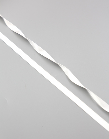 Атласная лента, цвет Белый, 6 мм