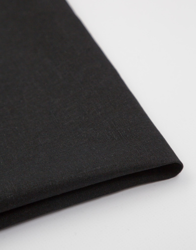 Плательно-костюмный лён с вискозой цвет Чёрный плотность 190 гр/м2, ширина 135 см