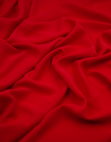 8058-45 Искусственный креп-шёлк цвет Красный 120 гр/м2, 150 см