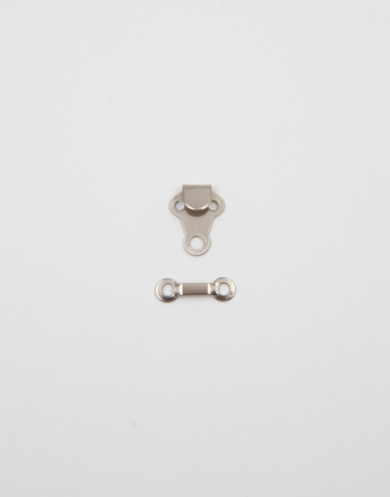 41816 Крючок брючный металлический пришивной цвет никель 7 мм