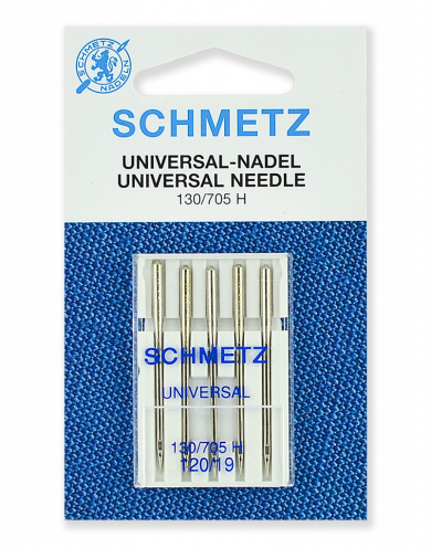 Иглы для швейных машин Schmetz 22:15.2.VGS стандартные 130/705H № 120, 5 шт.
