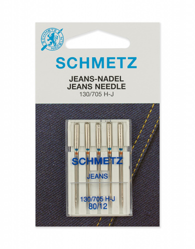 Иглы для швейных машин Schmetz 22:30.FB2.VCS для джинсы 130/705H-J № 80, 5 шт.