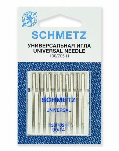 Иглы для швейных машин Schmetz 22:15.2.XDS стандартные 130/705H № 90, 10 шт.
